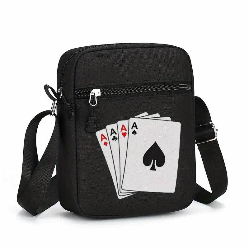 Travel Accessories And Bags - Ace of Spades Poker Canvas Shoulder