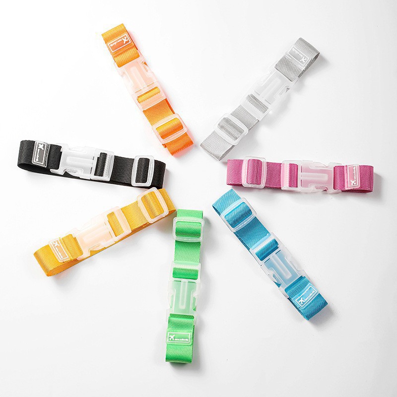 Travel Accessories On Plane - 2pc Colorful Adjustable Baggage Nylon Straps