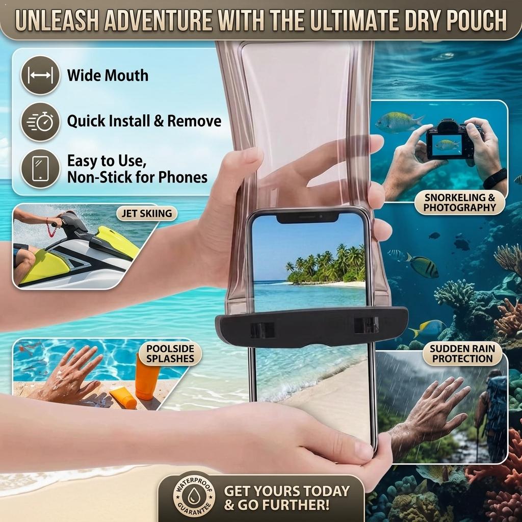 Travel Accessories And Bags - Clear Waterproof Phone Case Dry Bag
