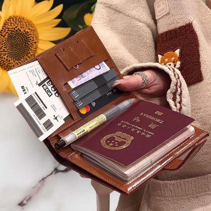 Travel Accessories On Plane - Travel Passport Wallet Women Man Card