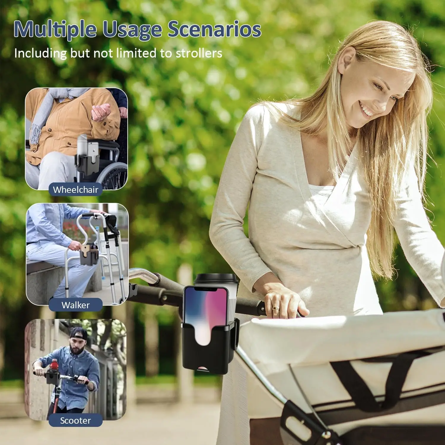 Anti-Slip Pram Cup Holders for - Travel Accessories For 1 Year Old recension och pris
