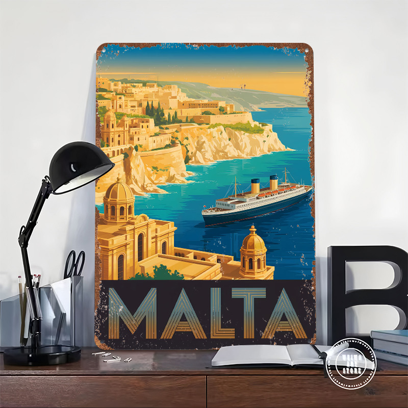 Malta Travel Metal Poster Cust - Travel Accessories Malta recension och pris