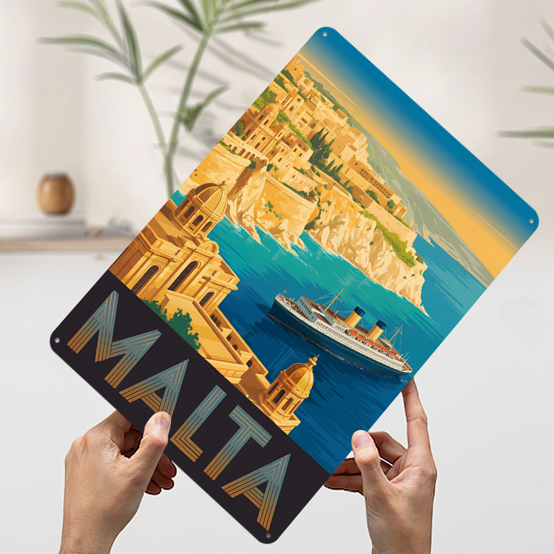 Malta Travel Metal Poster Cust - Travel Accessories Malta recension och pris