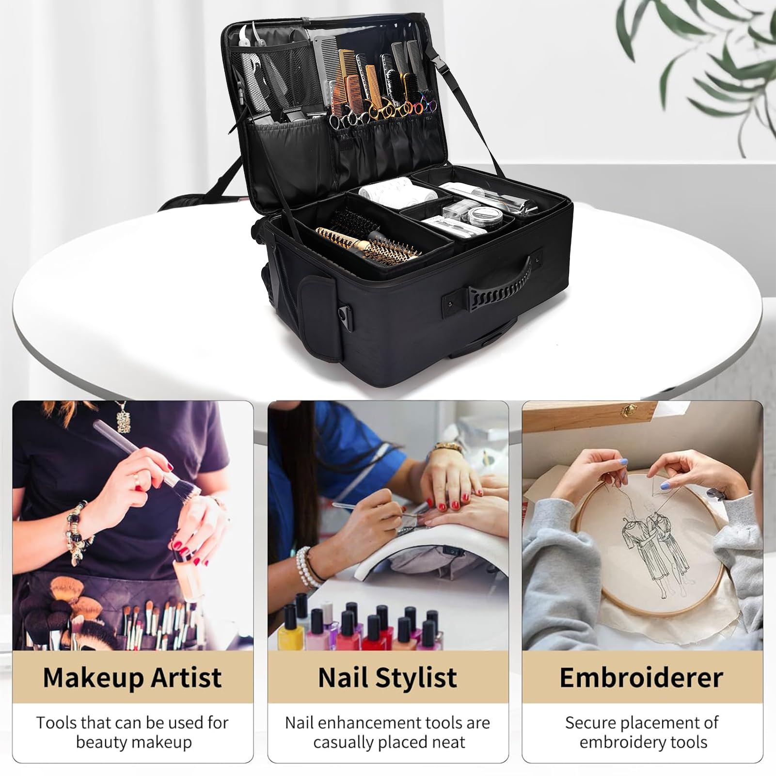 Salon Rolling Makeup Case Trai - Travel Accessories In Train recension och pris