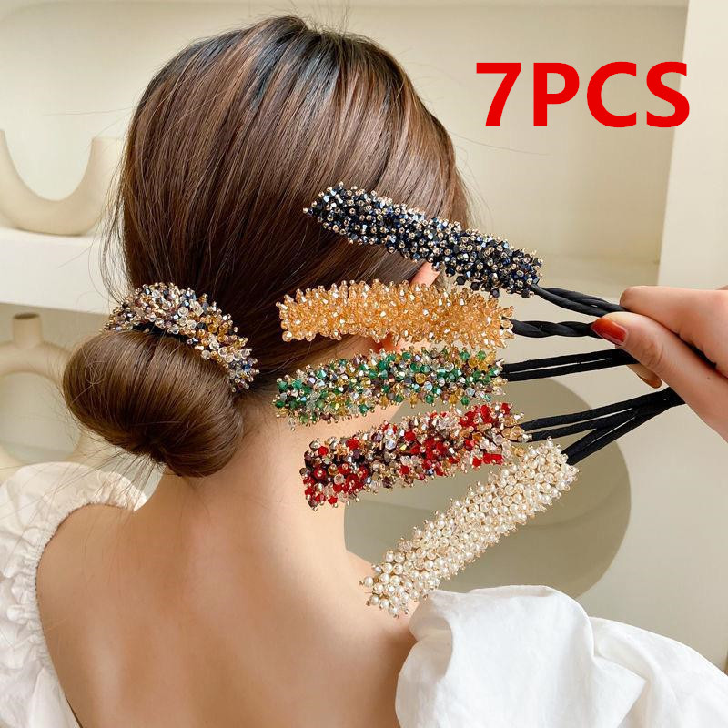 7pcs Crystal Hair Bun Maker Tw - Travel Accessories Bunnings recension och pris