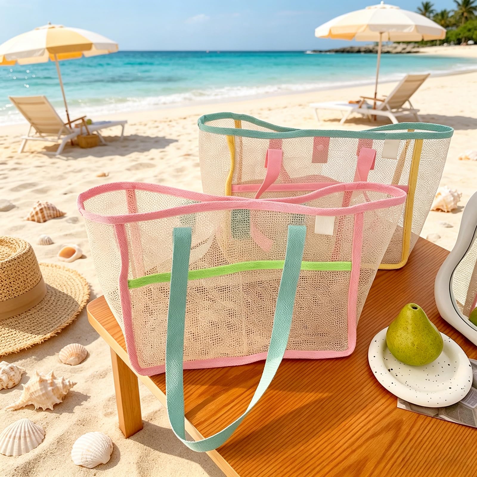 Beach Bags for Women Colorful  - Travel Accessories And Bags recension och pris