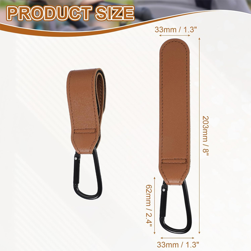 2Pcs Leather Cart Hooks Baby S - Travel Accessories For 1 Year Old recension och pris