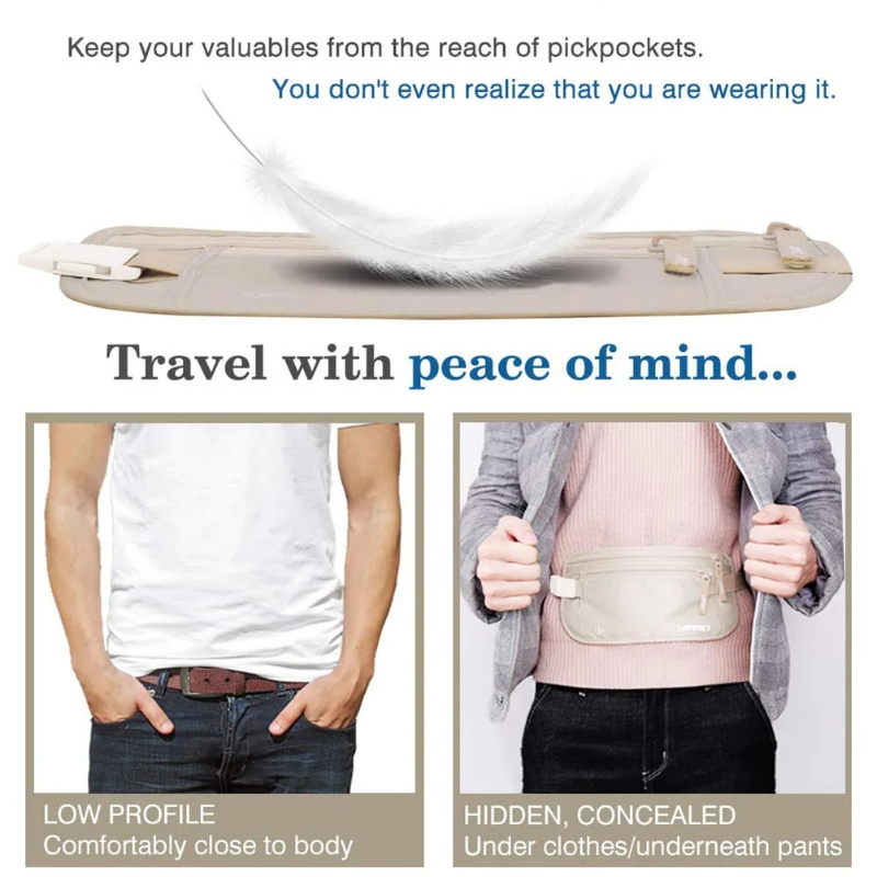 Invisible Travel Waist Packs P - Travel Accessories Passport Holder recension och pris